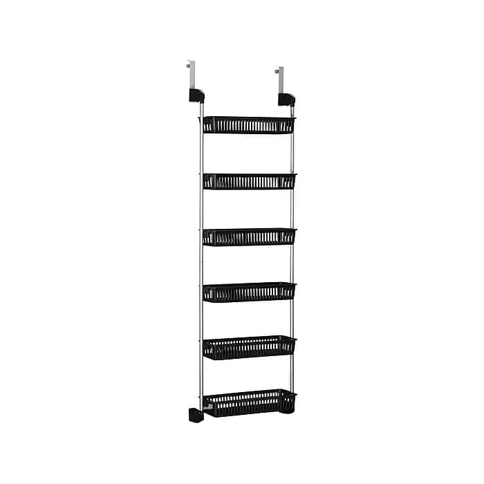 Household Essentials 6-Shelf Plastic Over-the-Door Storage Rack,
