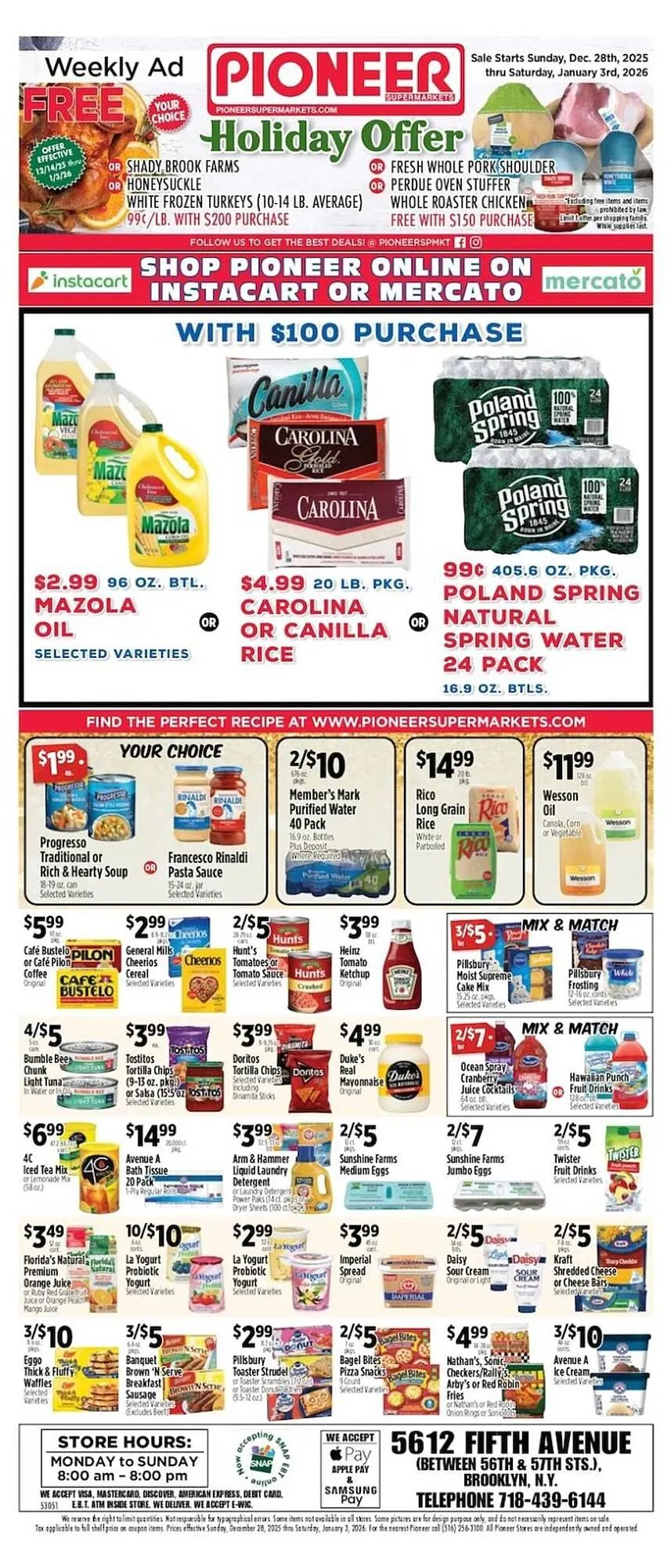 Weekly ad Pioneer Supermarkets weekly ad from December 28 to January 3 2026 - Page 1