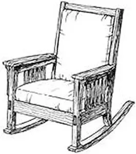 Woodcraft Project Paper Plan To Build Authentic Mission Rocking Chair - Material Not Included