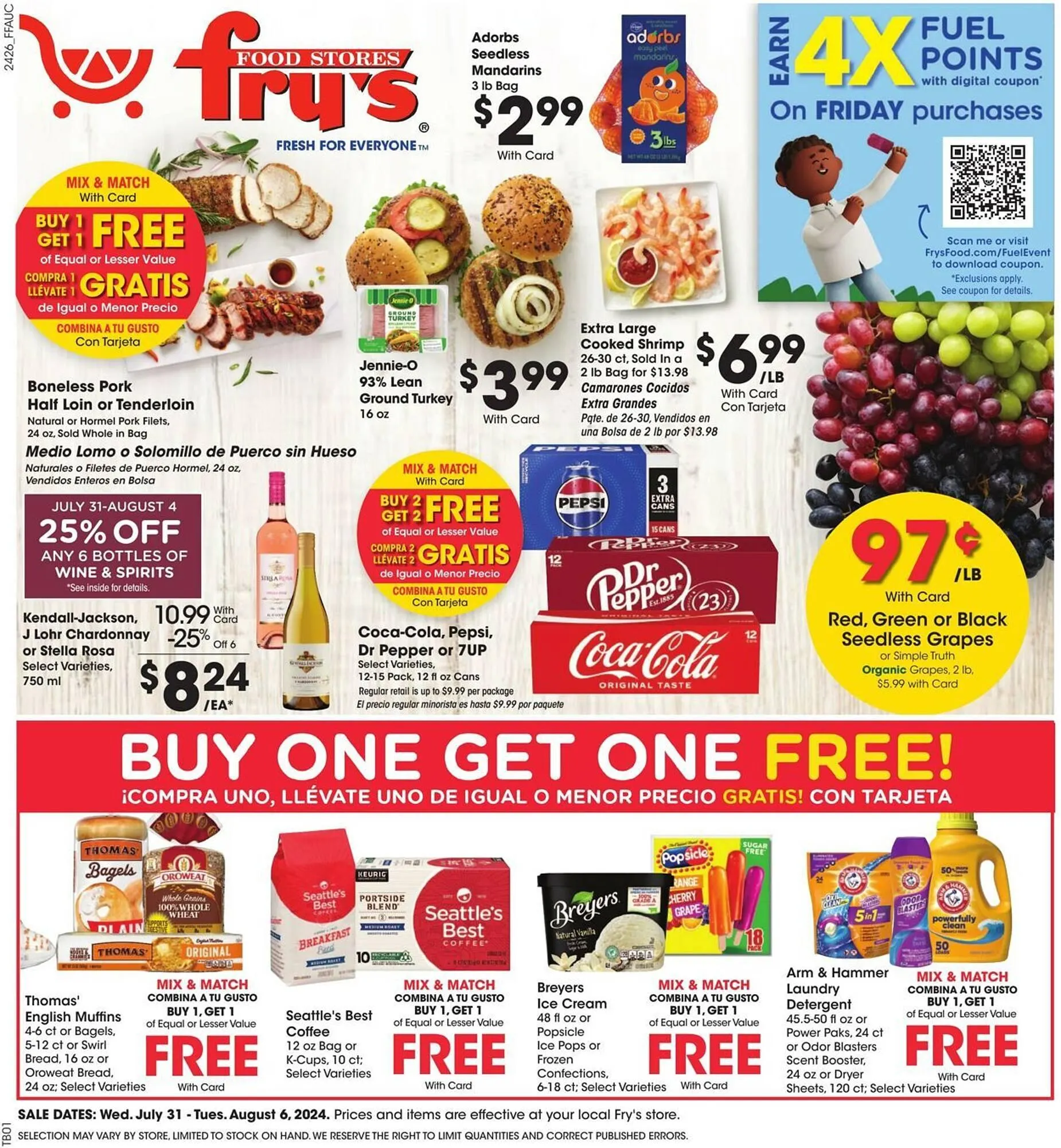 Weekly ad Fry's Weekly Ad from July 31 to August 6 2024 - Page 1