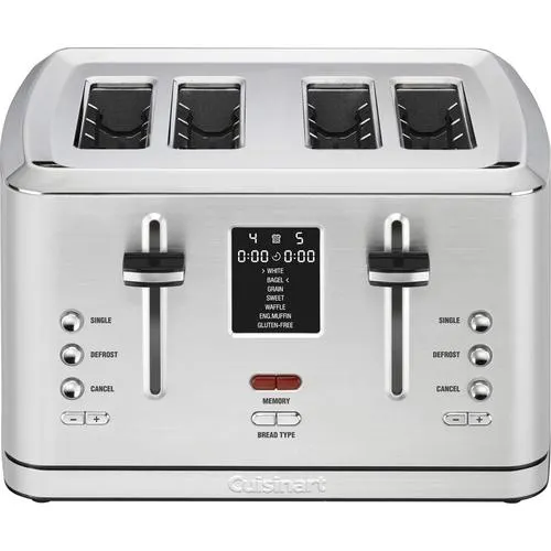 Cuisinart CPT-740 4-Slice Digital Toaster with MemorySet Feature, Silver - Open Box