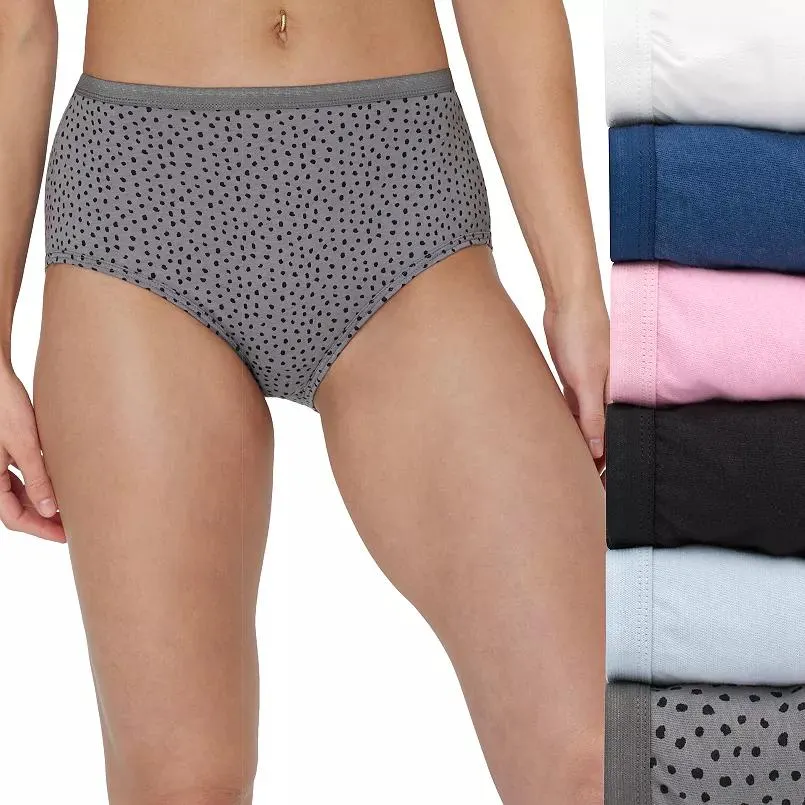 Hanes Ultimate 6-Pack Breathable Cotton Brief Underwear 40H6CC