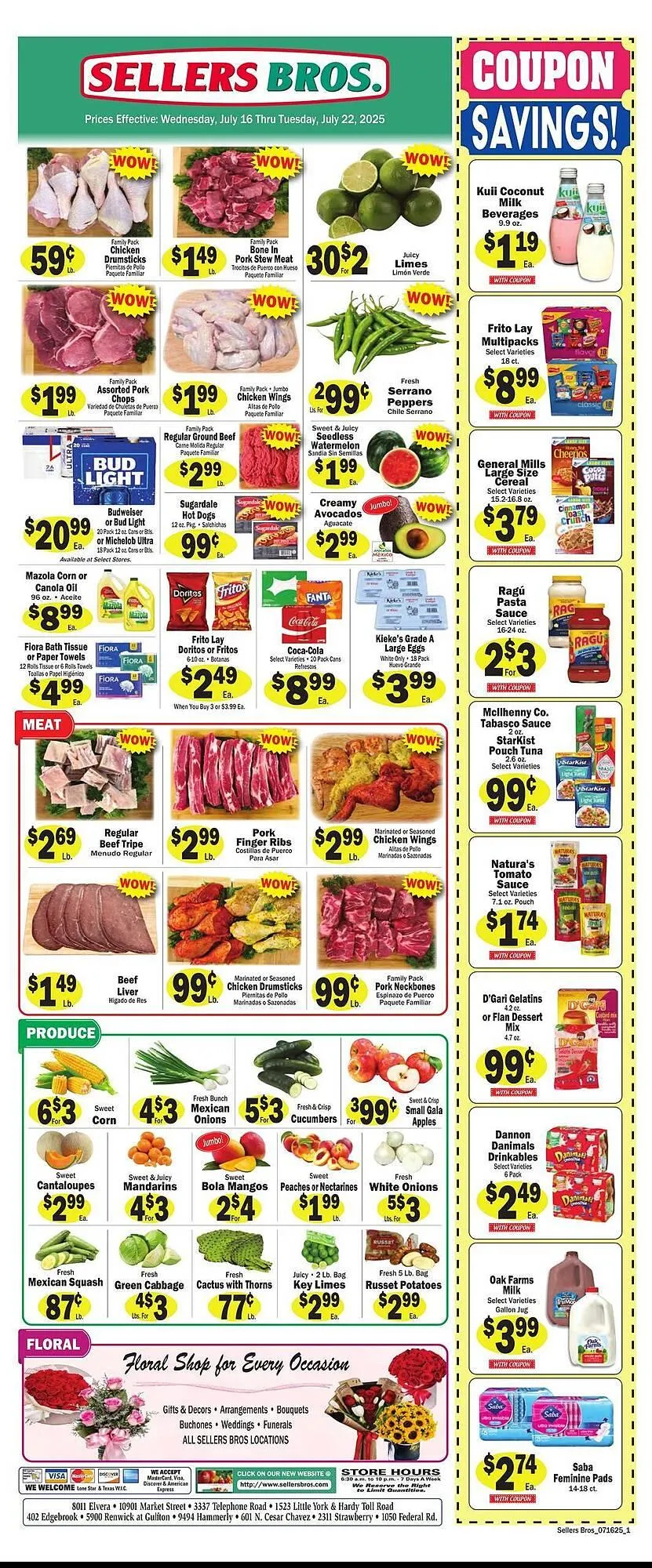 Sellers Bros Weekly Ad - 1