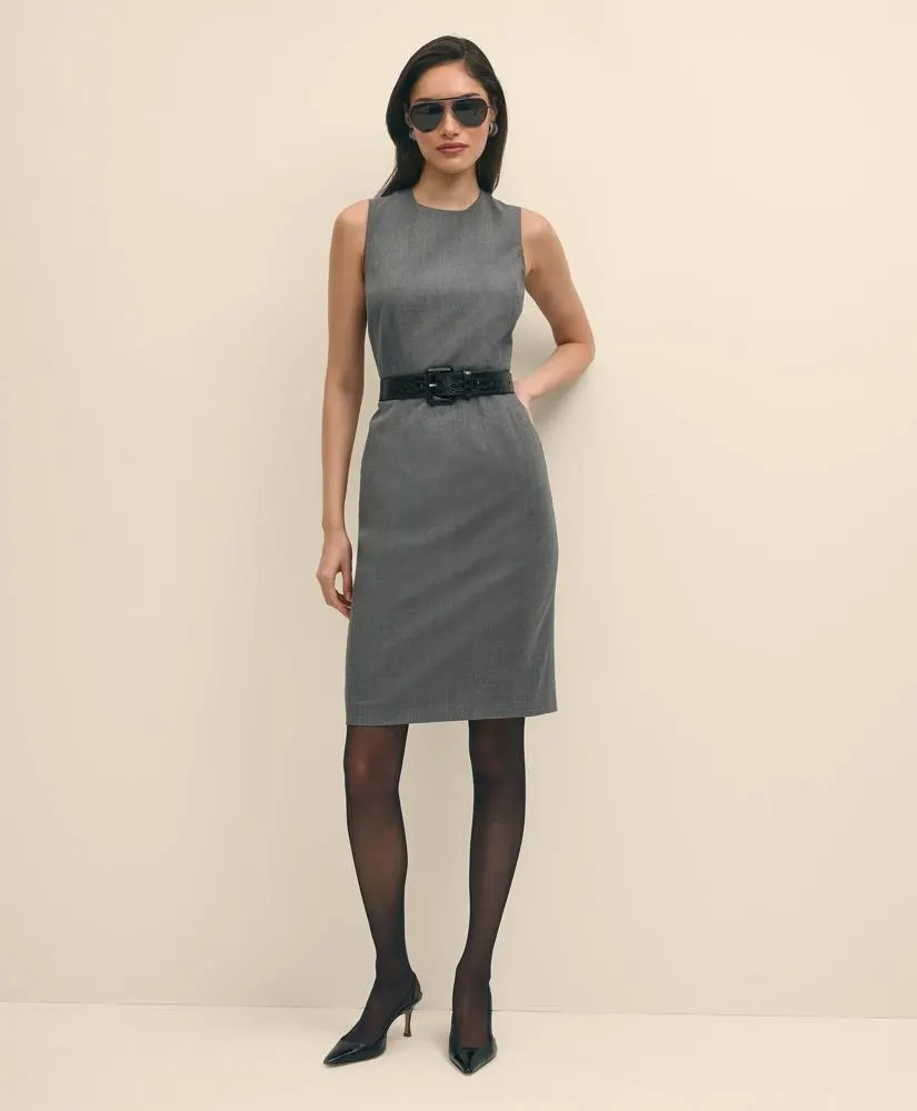 The Essentials Brooks Brothers Stretch Wool Sheath Dress