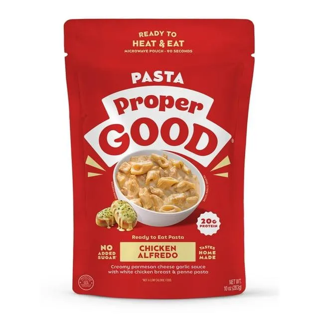 Proper Good Chicken Alfredo Ready to Serve Meal, Shelf-Stable, 10 oz, 1 Pack