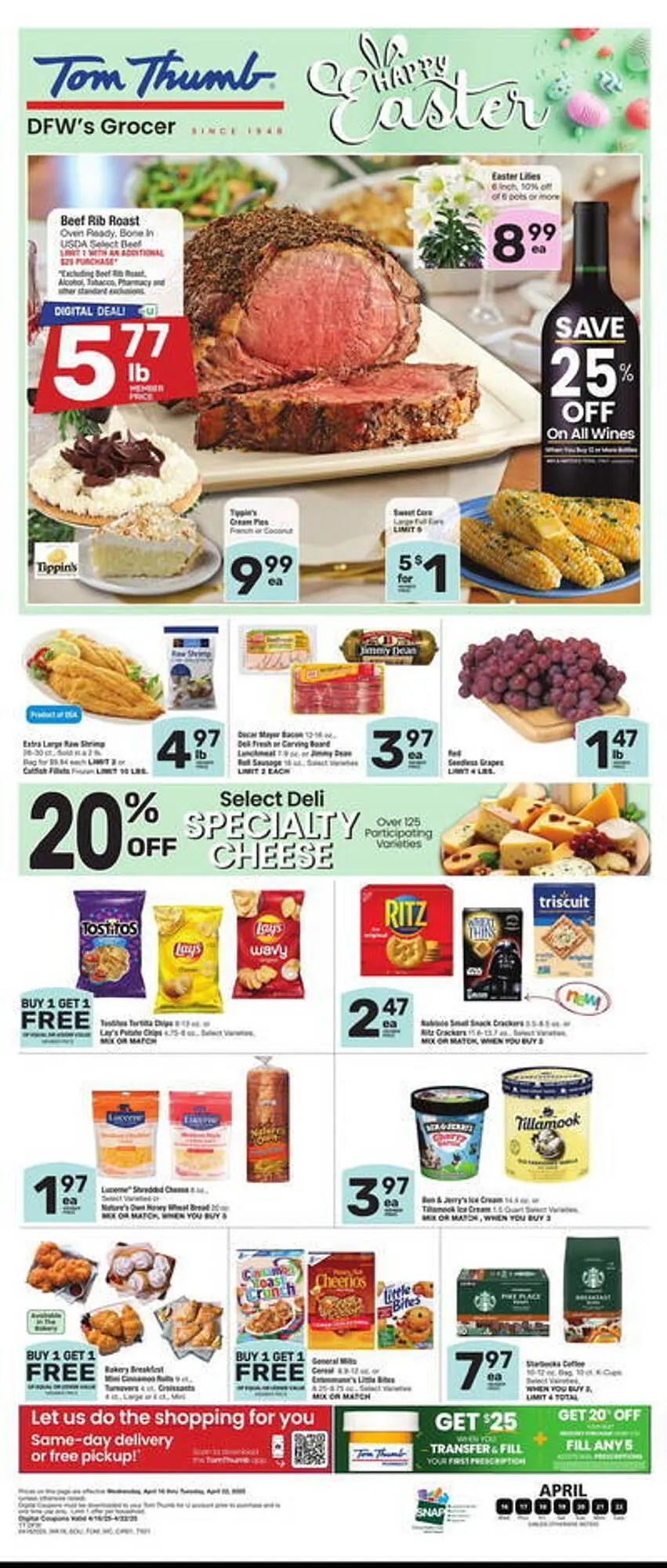 Weekly ad Tom Thumb Weekly Ad from April 16 to April 22 2025 - Page 1
