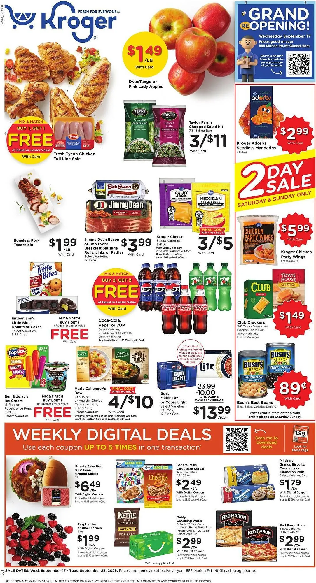 Weekly ad Kroger weekly ad from September 17 to September 23 2025 - Page 1