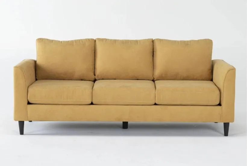 Ami Sun Yellow Fabric 83" Sofa