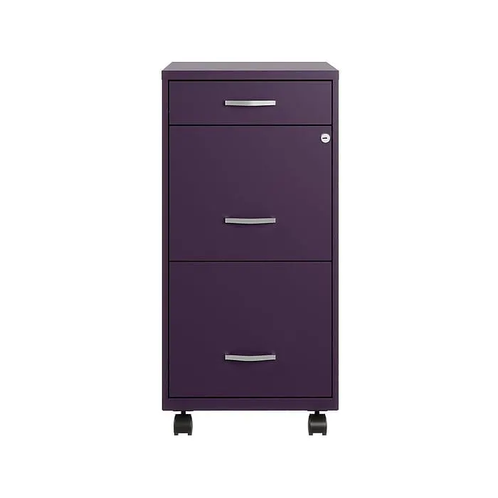 Space Solutions SOHO Organizer 3-Drawer Mobile Vertical File Cabinet,