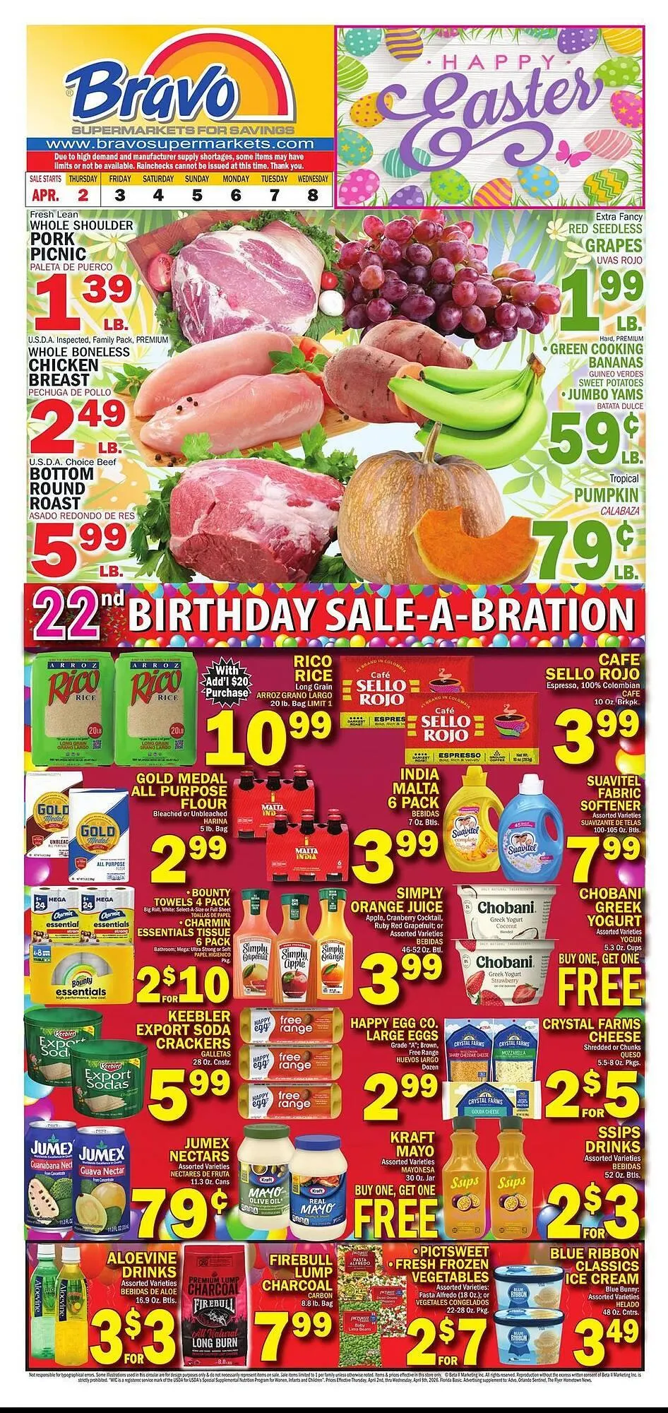 Weekly ad Bravo Supermarkets weekly ad from April 2 to April 8 2026 - Page 1