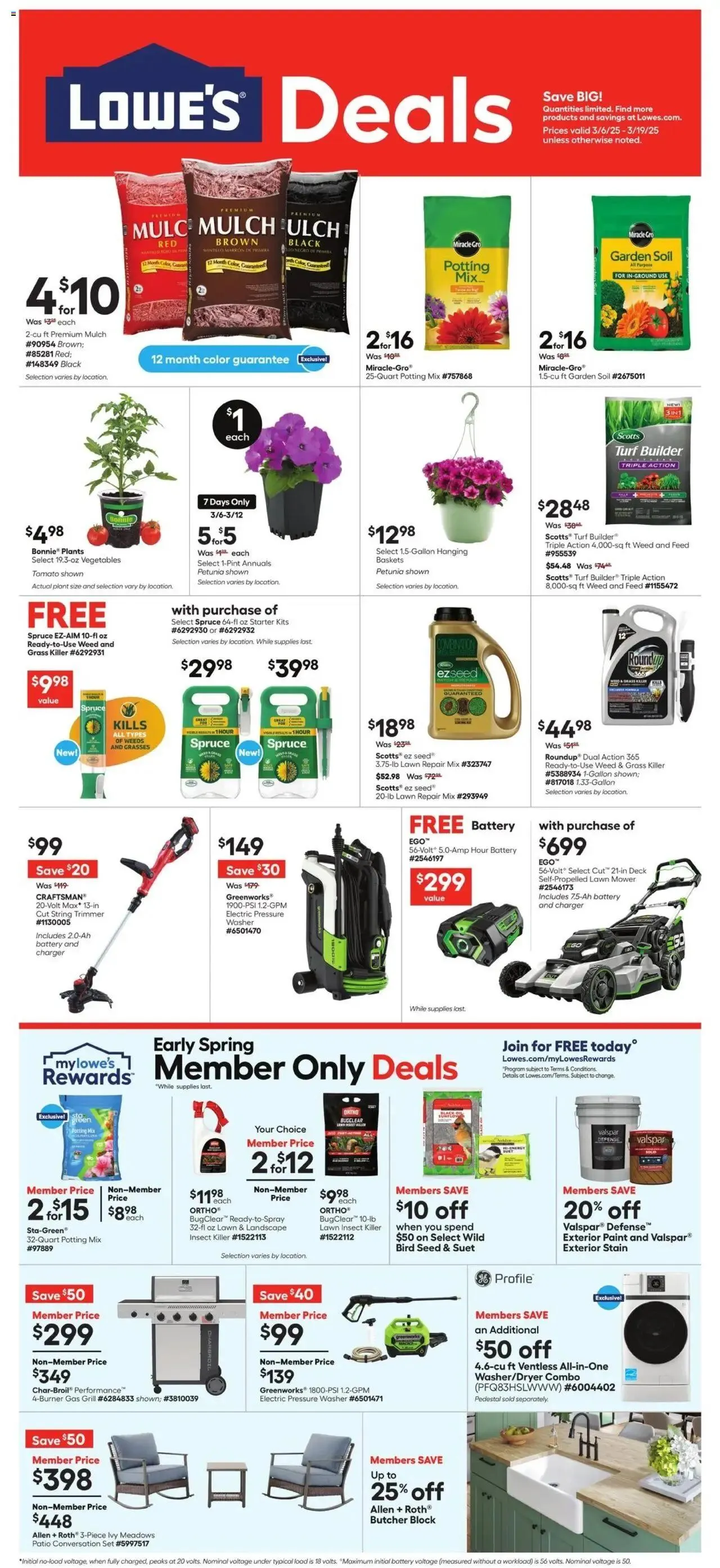 Weekly ad Lowe's Weekly Ad from March 6 to March 19 2025 - Page 1