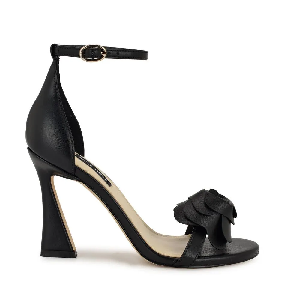 Kharm Rosette Ankle Strap Sandals