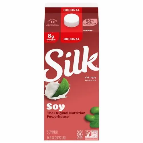 Silk Dairy Free Protein Original Soy Milk Half Gallon