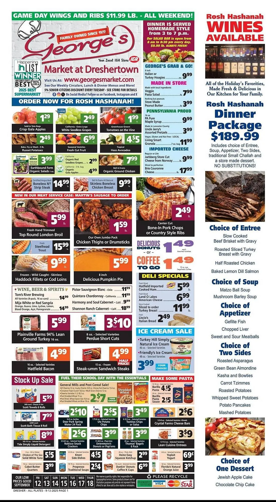 Weekly ad George's Market weekly ad from September 12 to September 18 2025 - Page 1