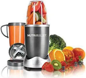 NutriBullet 8-Piece High-Speed Blender/Mixer System, Gray NBR0801