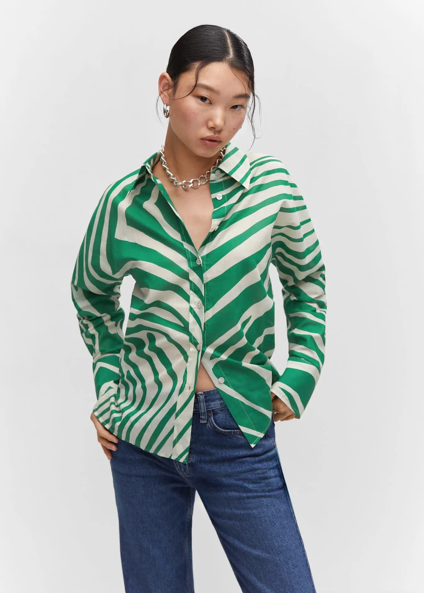 Camicia cotone stampata