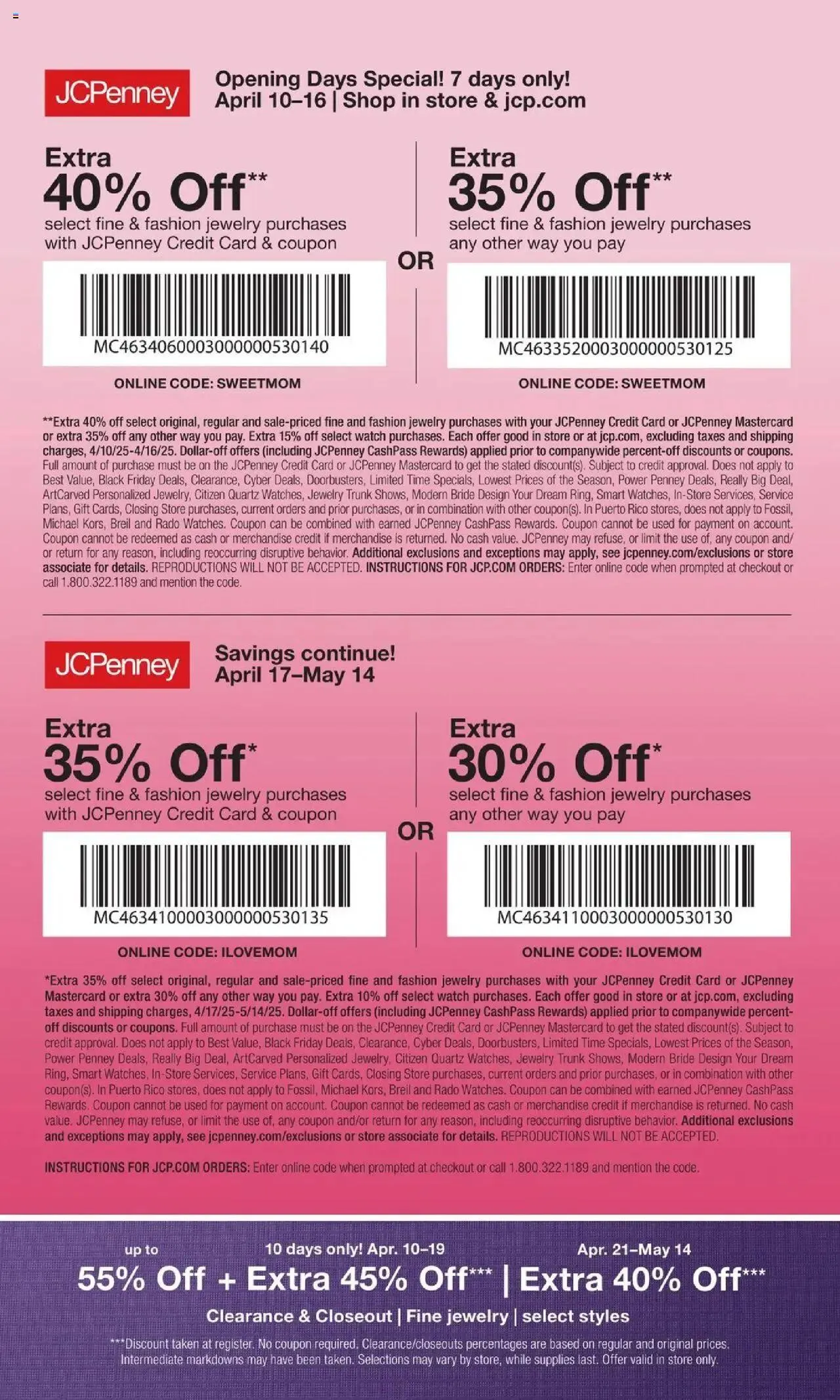 Weekly ad JCPenney Mother’s Day Jewelry Sale from April 10 to May 14 2025 - Page 60