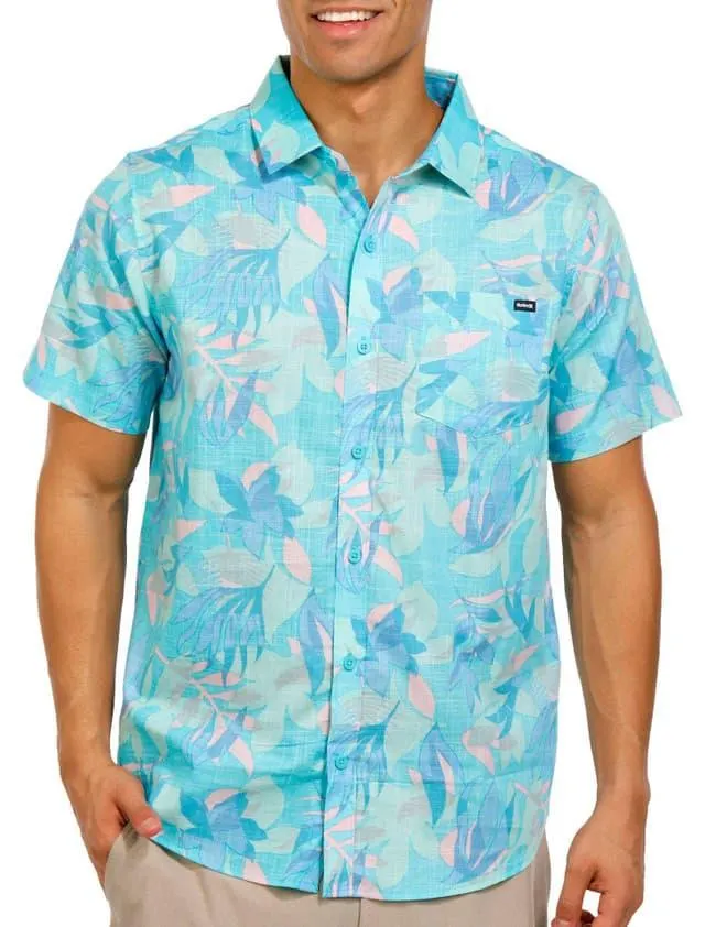 Hurley Mens Short Sleeve Aticama Woven Button Down Shirt
