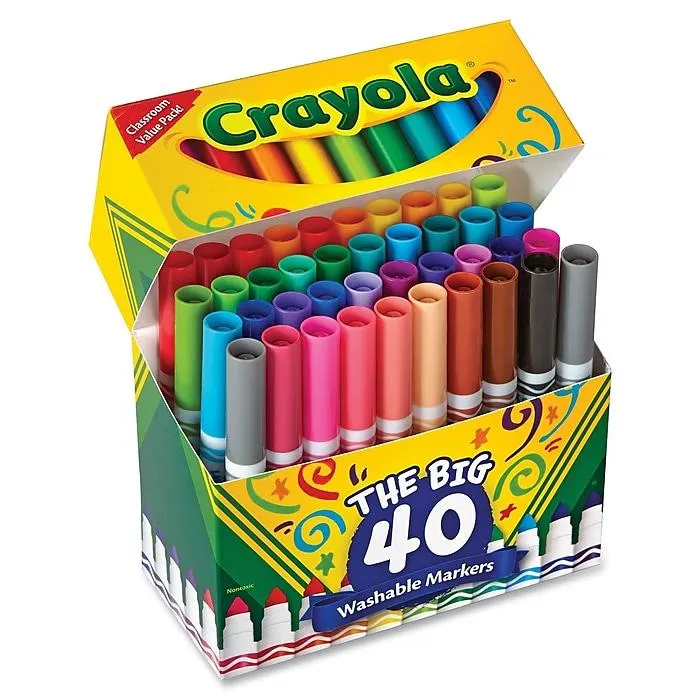 Crayola The Big 40 Washable Markers,