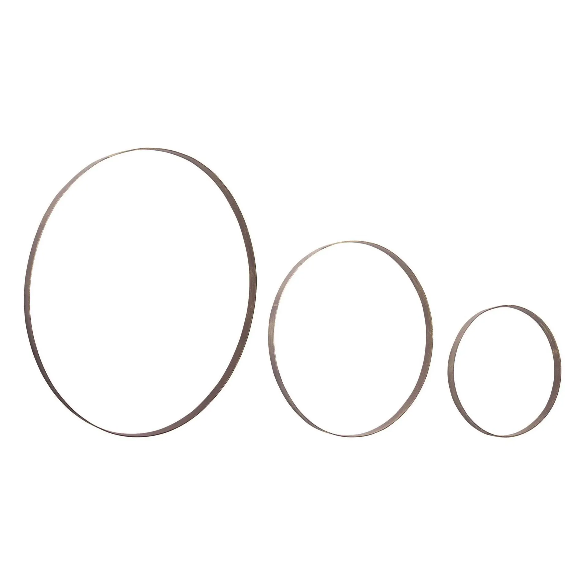 Bronze Metal Rings Wall Display, Set of 3