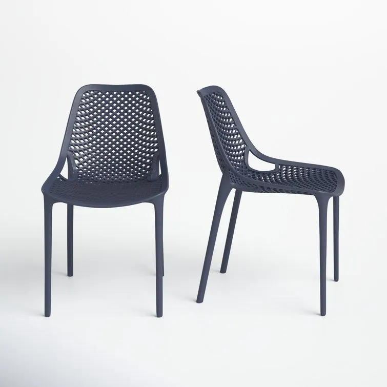 Farrah Outdoor Stacking Dining Side Chair (Set of 2)