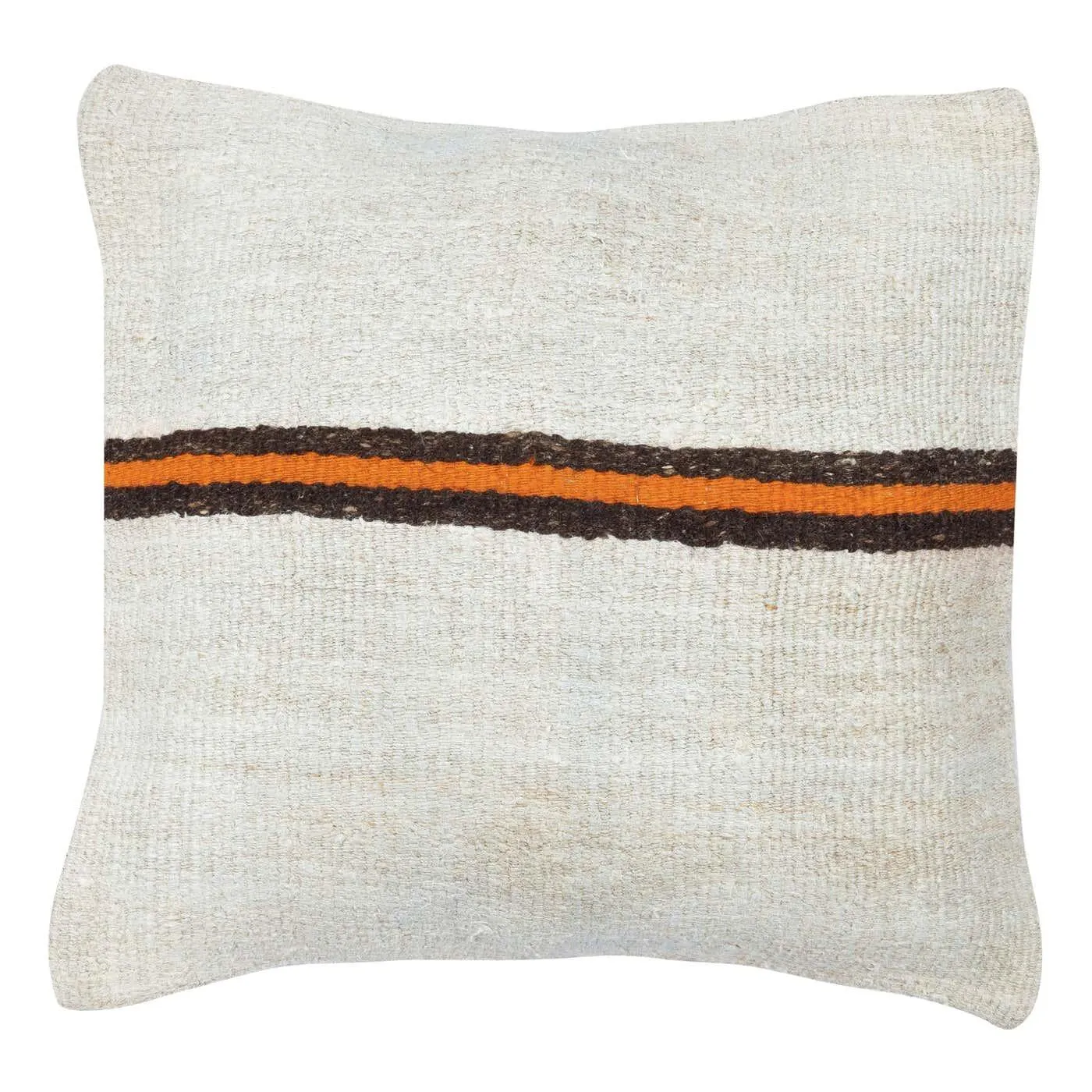 20"x20" Handwoven Turkish Kilim Cushion Cover. Vintage Accent Pillow. Pillowcase