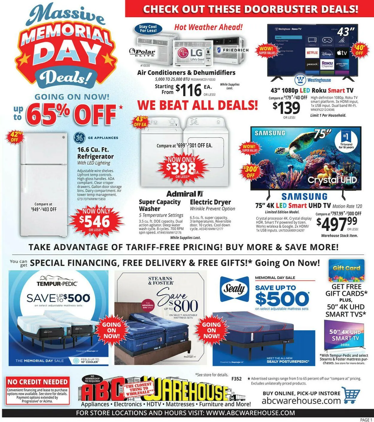 Weekly ad ABC Warehouse Current weekly ad from May 11 to May 17 2025 - Page 1