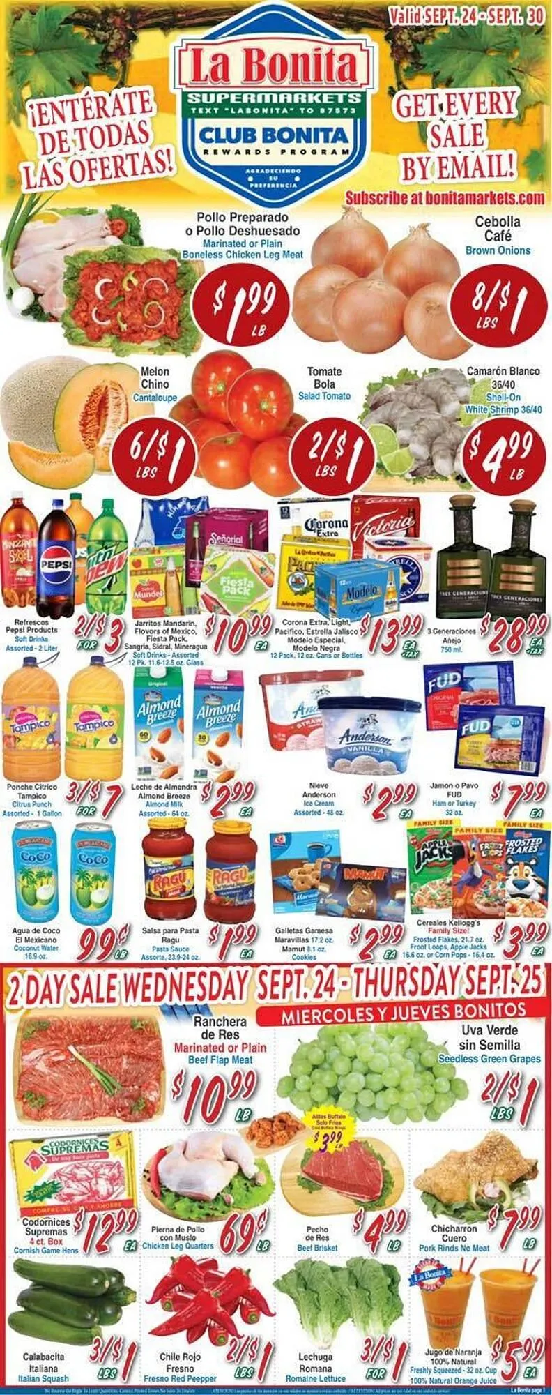 Weekly ad La Bonita Supermarkets weekly ad from September 24 to September 30 2025 - Page 1