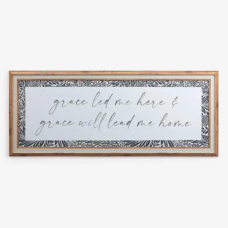 Grace Led Me Here Wall Plaque