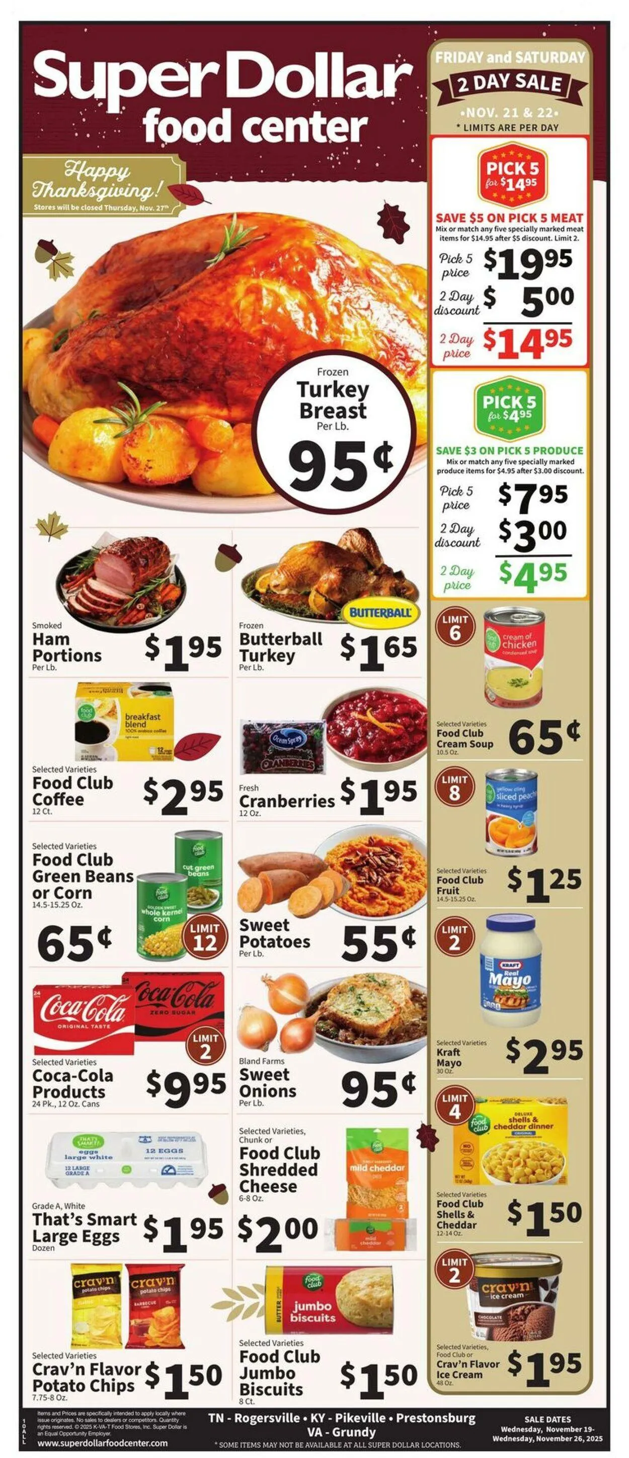 Weekly ad Super Dollar Food Center Current weekly ad from November 19 to November 26 2025 - Page 1