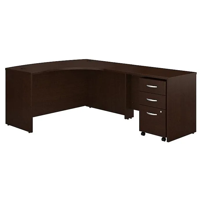 Bush Business Furniture Westfield Right Handed L Shaped Desk with Mobile File Cabinet,
