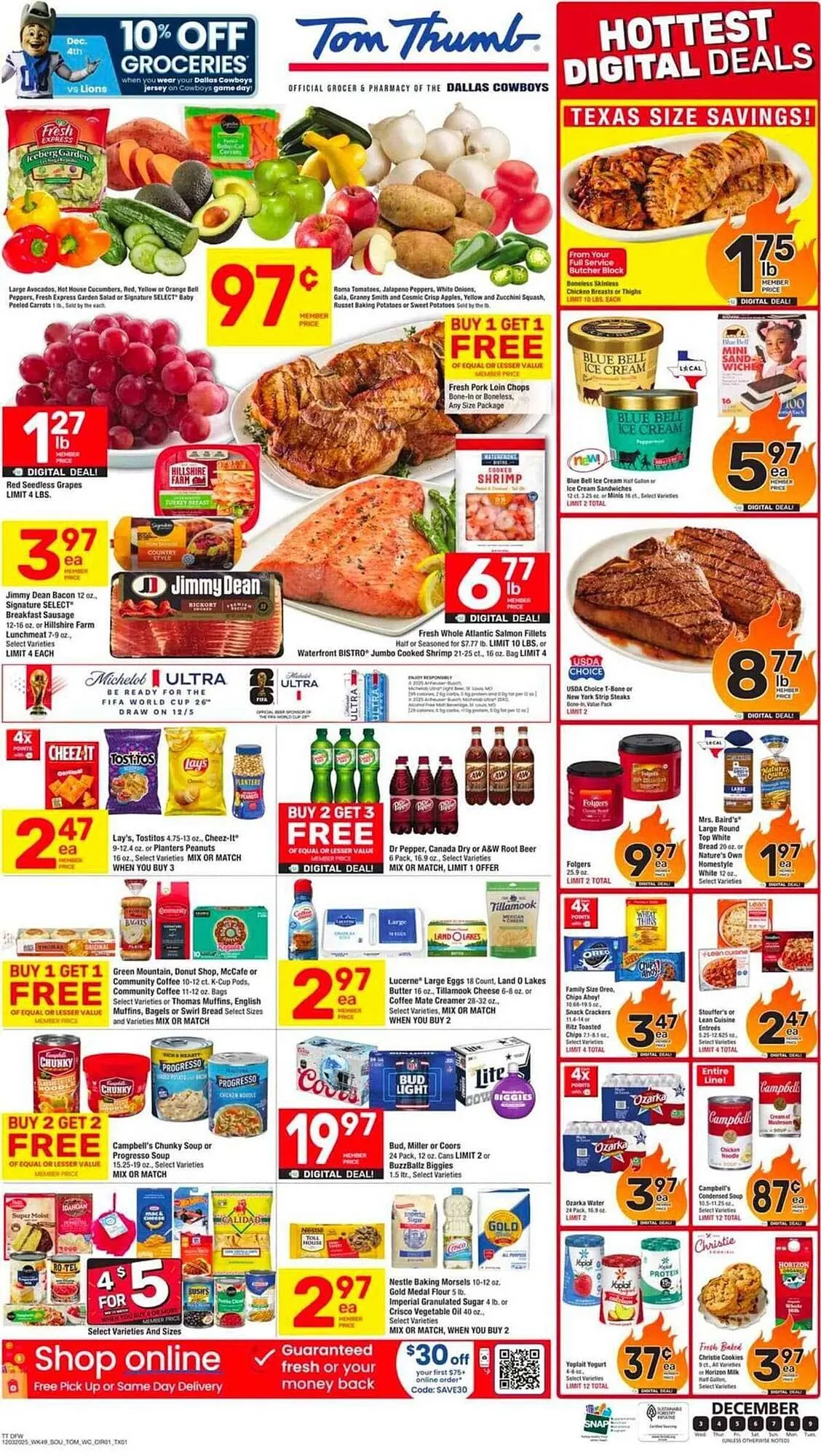 Weekly ad Tom Thumb weekly ad from December 3 to December 9 2025 - Page 1