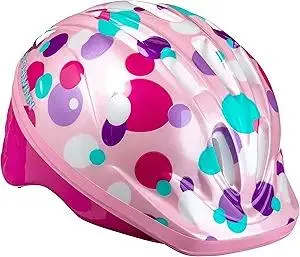 Schwinn Classic Bike Helmet for Kids, Purple Polkadots, Helmet for Kids Ages 1-3, Ultra Lightweight, Adjustable Dial, Full Coverage with Vented Airflow, Infant and Toddler Bike Helmet