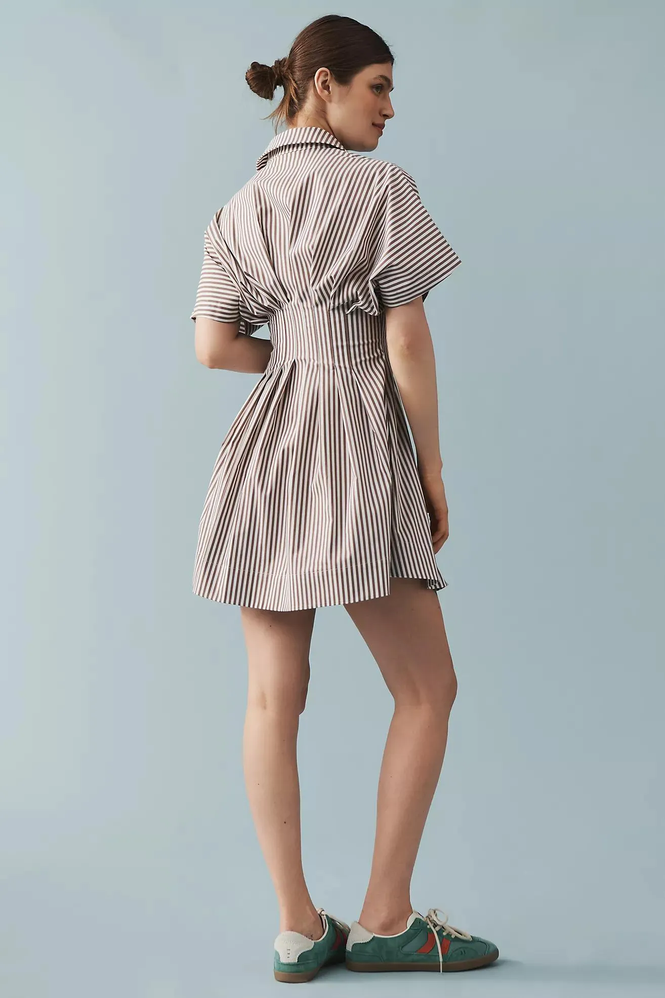 The @heynasreen Tobie Mini Shirt Dress by Exquise