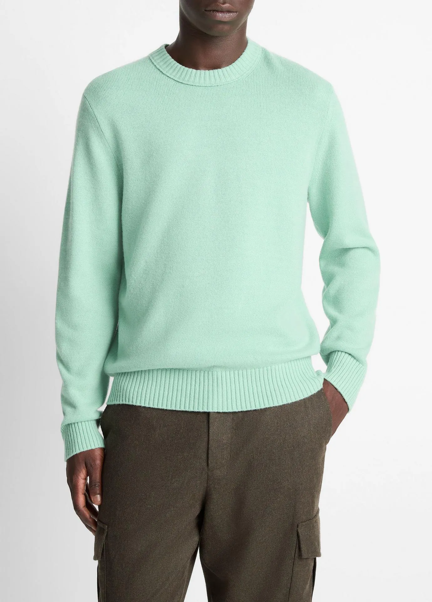Wool-Cashmere Crew Neck Sweater