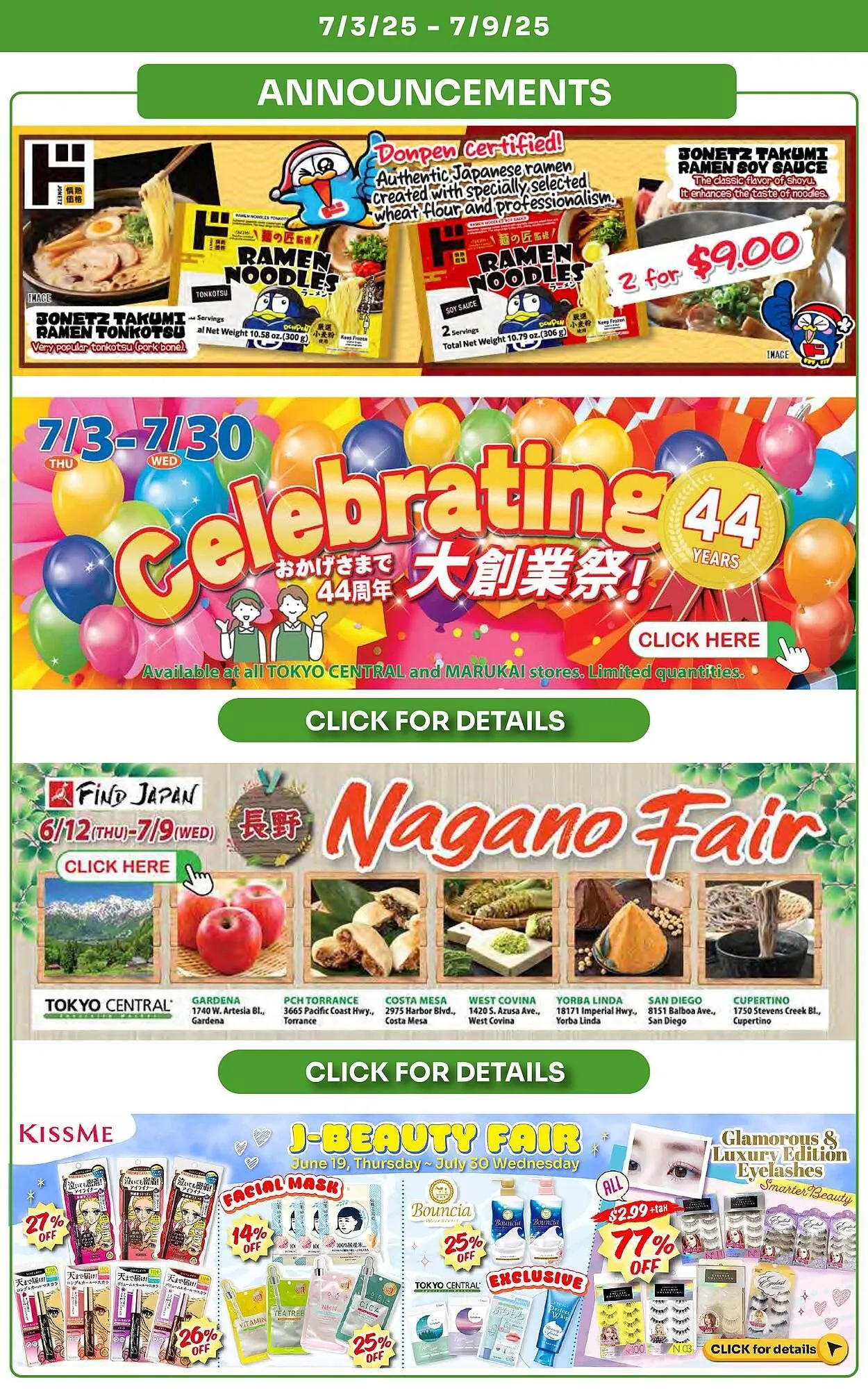 Weekly ad Tokyo Central Specialty Market Weekly Ad from July 3 to July 9 2025 - Page 7