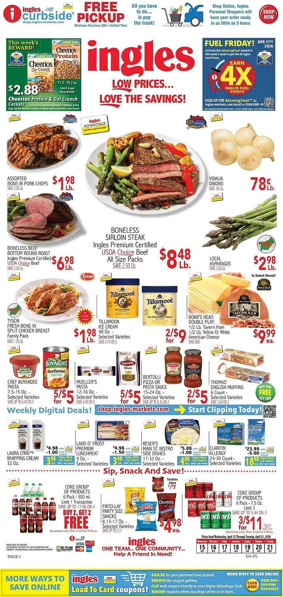 Weekly ad Ingles Markets weekly ad from April 15 to April 21 2026 - Page 1