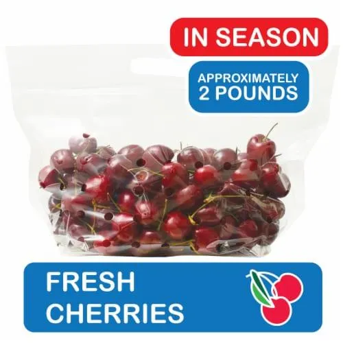 Fresh Washington Red Cherries in bag