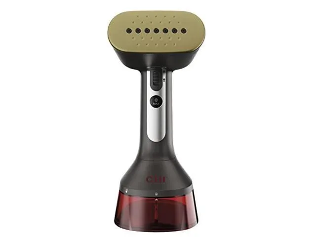 chi handheld garment steamer for clothes 2 continuous steam modes, full-size 300 ml capacity water tank, ergonomic handle, 1600 watts, 10 cord, red (11590)