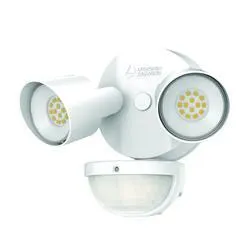Lithonia Lighting® White LED Dual-Head Motion Sensor Outdoor Security Flood Light