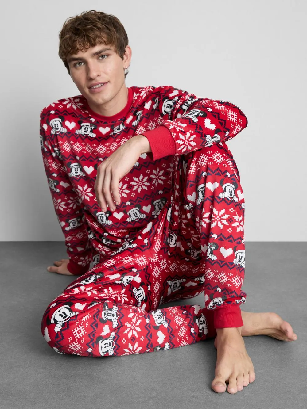 Men's Disney's Mickey Mouse Fair Isle Family Christmas Pajamas