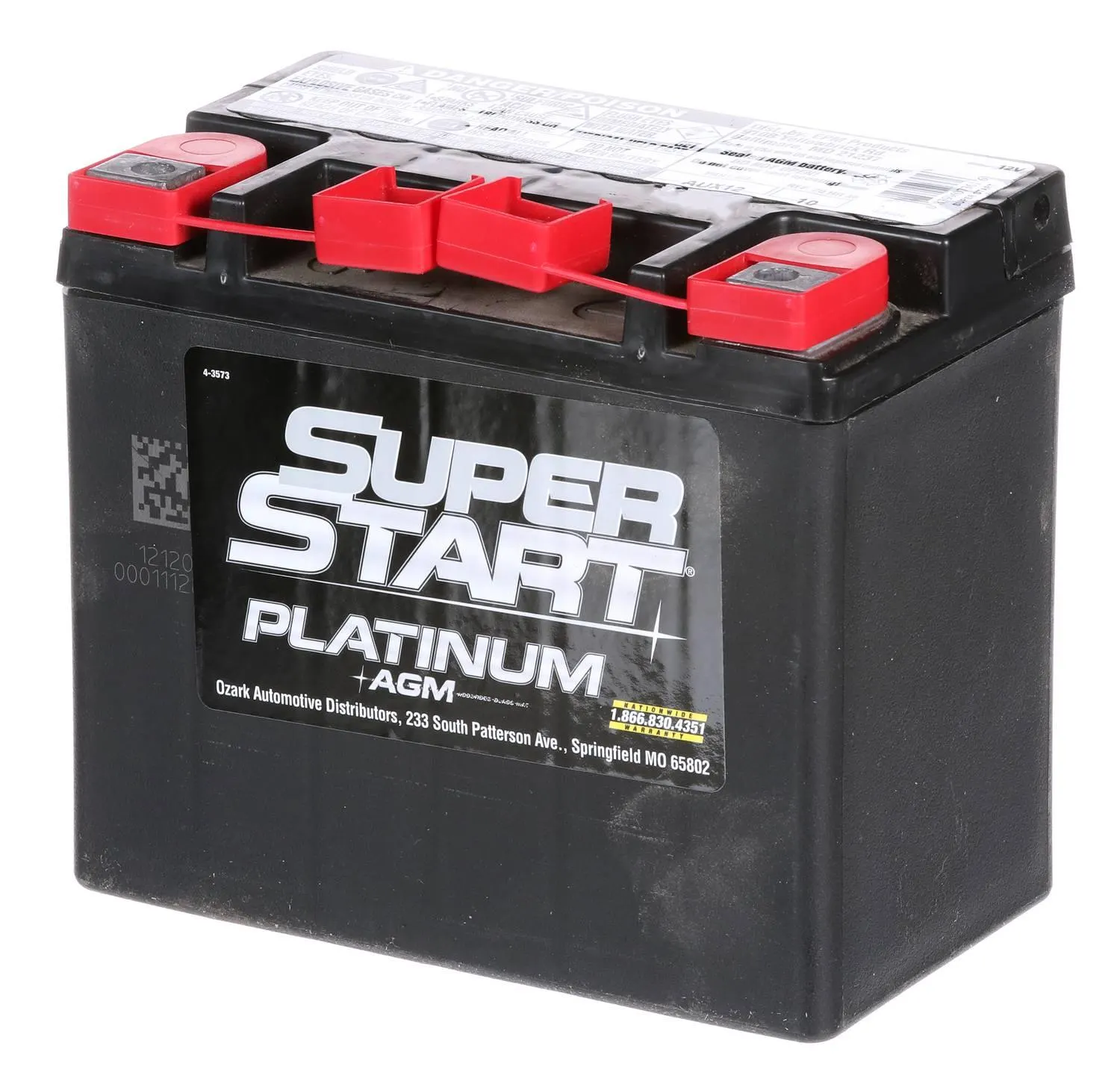 Super Start Platinum AGM Auxiliary Battery Group Size 401 - AUX12