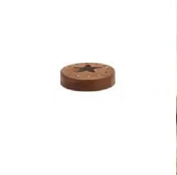3-1/4" Rusty Tin Round Lid with Star Cutouts