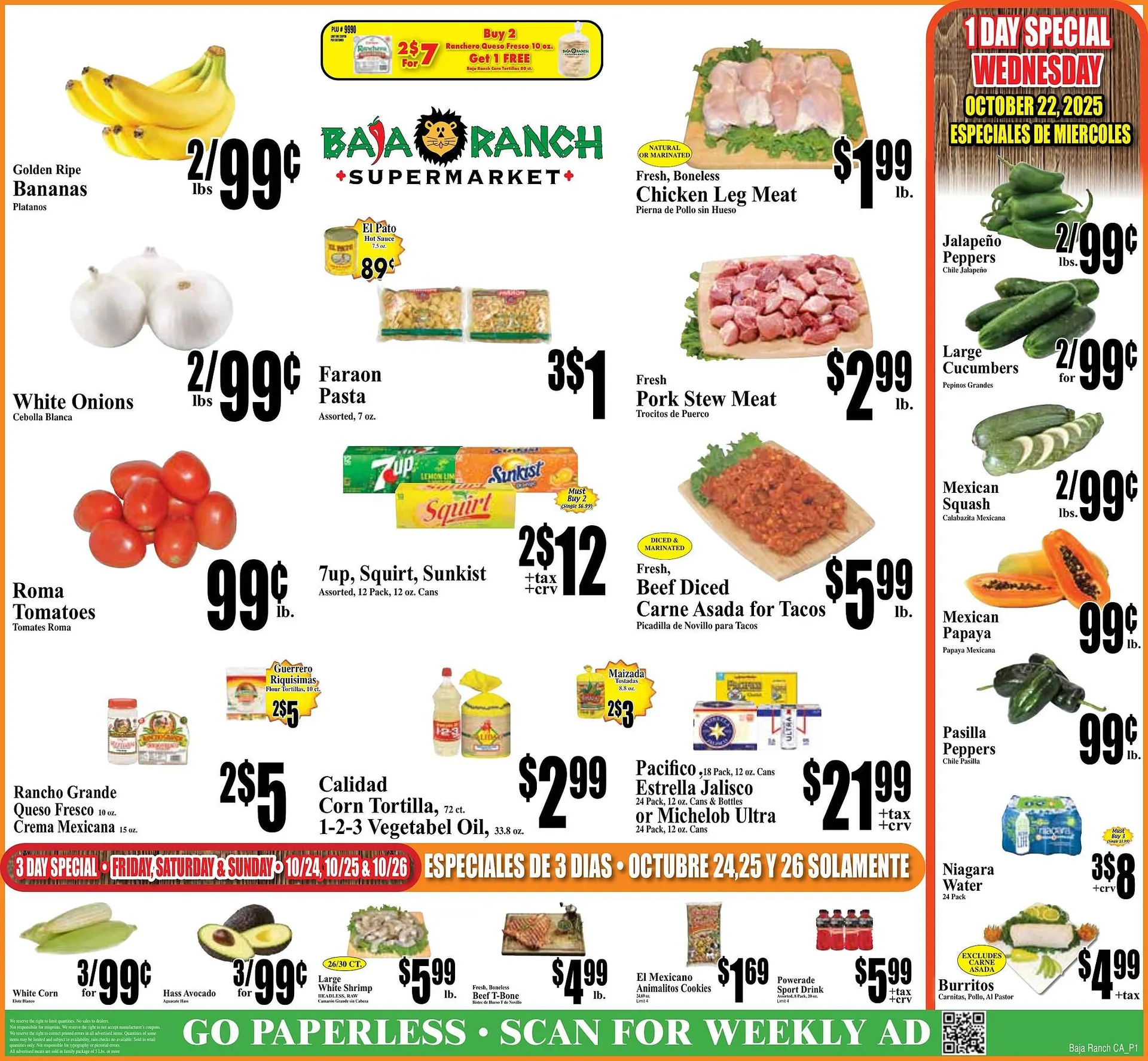 Weekly ad Baja Ranch weekly ad from October 22 to October 28 2025 - Page 1