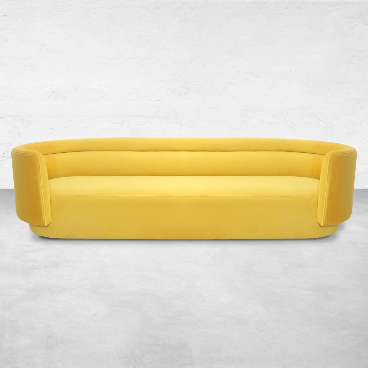 Santorini Sofa in Plush Yellow Velvet