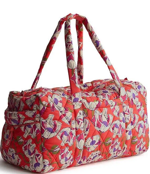 Swirling Poppies Large Featherweight Nylon Original Duffle Bag