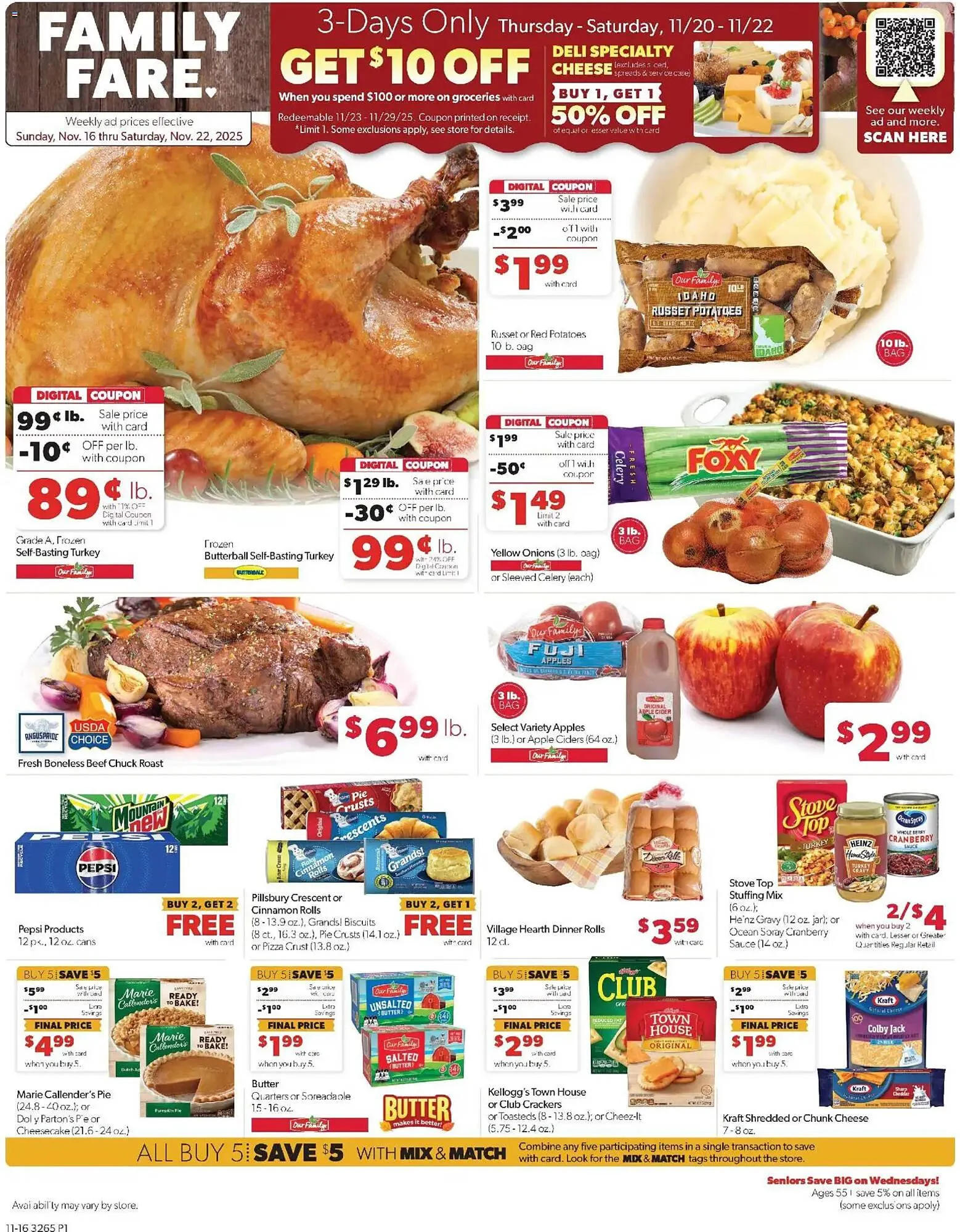 Weekly ad Family Fare weekly ad from November 16 to November 22 2025 - Page 1