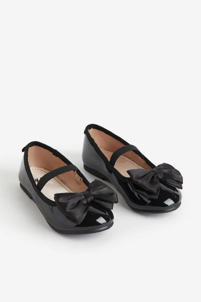 Appliquéd ballet pumps