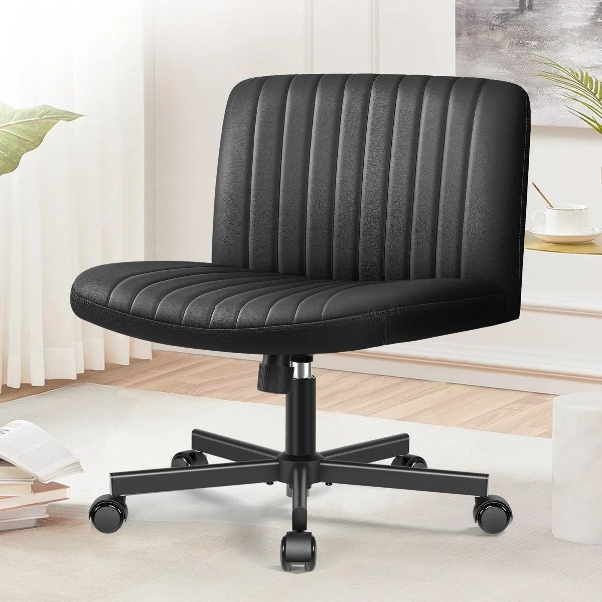 Wheeled Wide Seat Leisure Office Chair