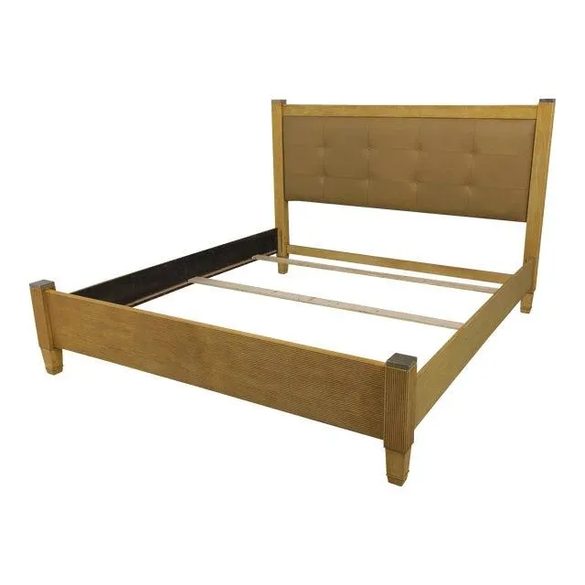 King Size Modern Design Leather Headboard Bed